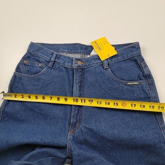 VTG Rockies Rocky Mountain High Rise Mom Jeans ASL Blue Denim 33/15 Bareback 90s - Picture 9 of 14